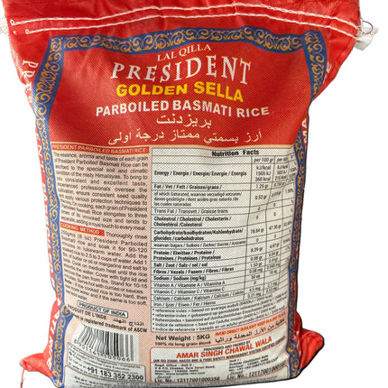 President Parboiled Basmati Reis 5 kg