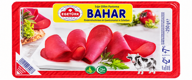 Egetürk Bahar Sığır Dilim Salam 100 g – Halal Rindersalami