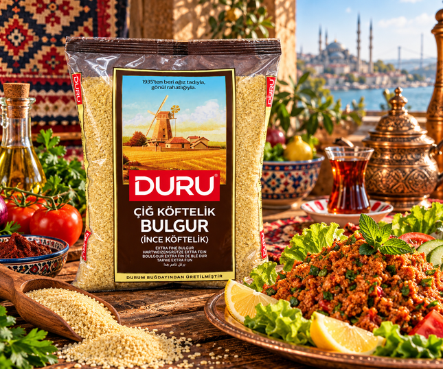 Duru Çiğ Köftelik Bulgur 1 kg – Feiner Bulgur für Çiğ Köfte