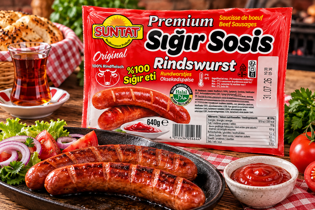 Suntat Sığır Sosis 640 g – Türkische Rindwurst