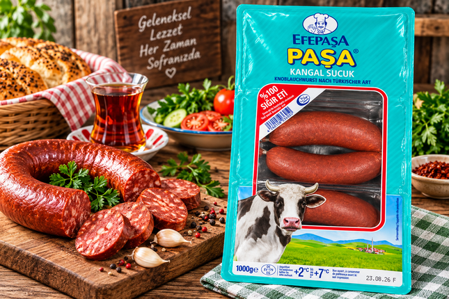 Efepaşa Paşa Kangal Sucuk 1 kg – Halal Rinder-Sucuk