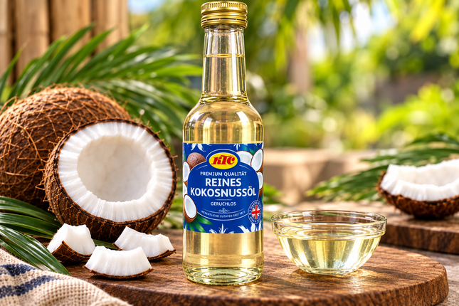 KTC Pure Coconut Oil – Odourless Coconut Oil 250 ml