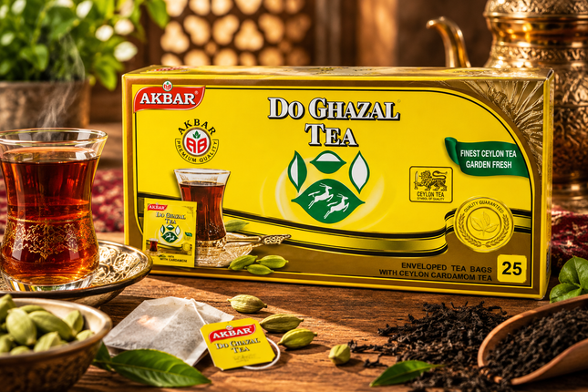 Do Ghazal Cardamom Tea 25 Beutel – Kardamom-Schwarztee
