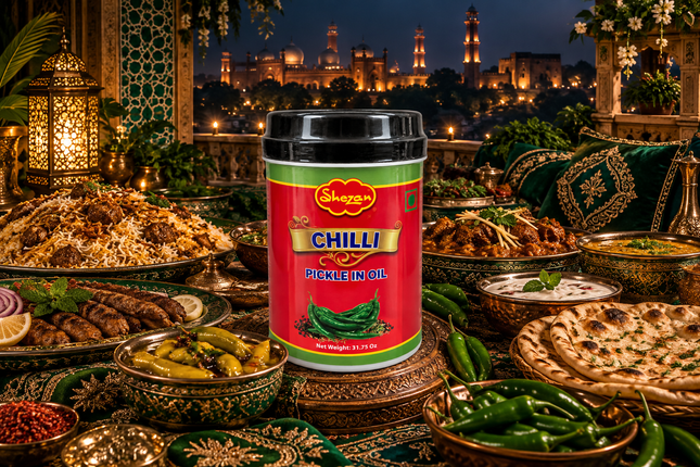Shezan Chilli Pickle in Oil 900 g – Scharfes Chili-Pickle in Öl