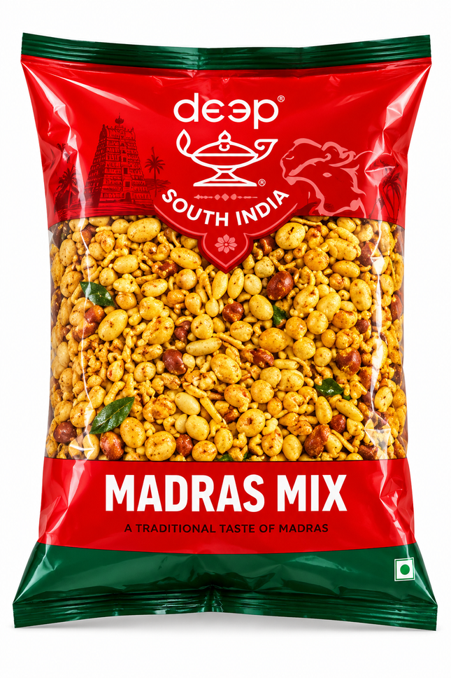 Deep Madras Mix 340 g – Würzige indische Knabbermischung