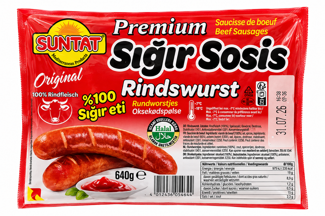 Suntat Sığır Sosis 640 g – Türkische Rindwurst