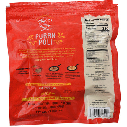 Deep Puran Poli 468 g – Süßes indisches Fladenbrot