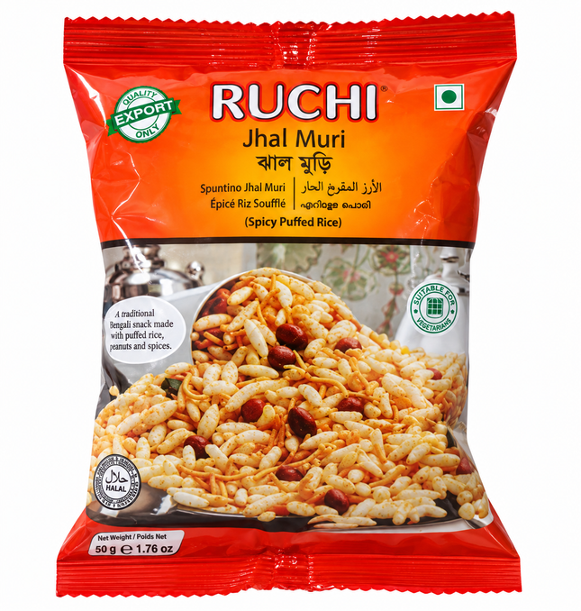 Ruchi Jhal Muri 50 g – Würziger indischer Snack