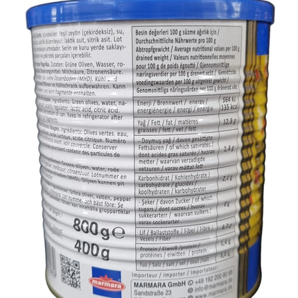 Marmara Grüne Oliven mit roter Paprika 800 g