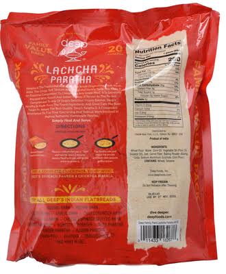 Deep Lachha Paraths 1.3 kg 20 Paratha