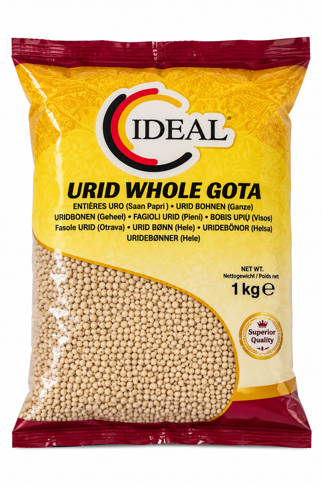 Ideal Urid Whole Gota 1 kg – Ganze Uridbohnen