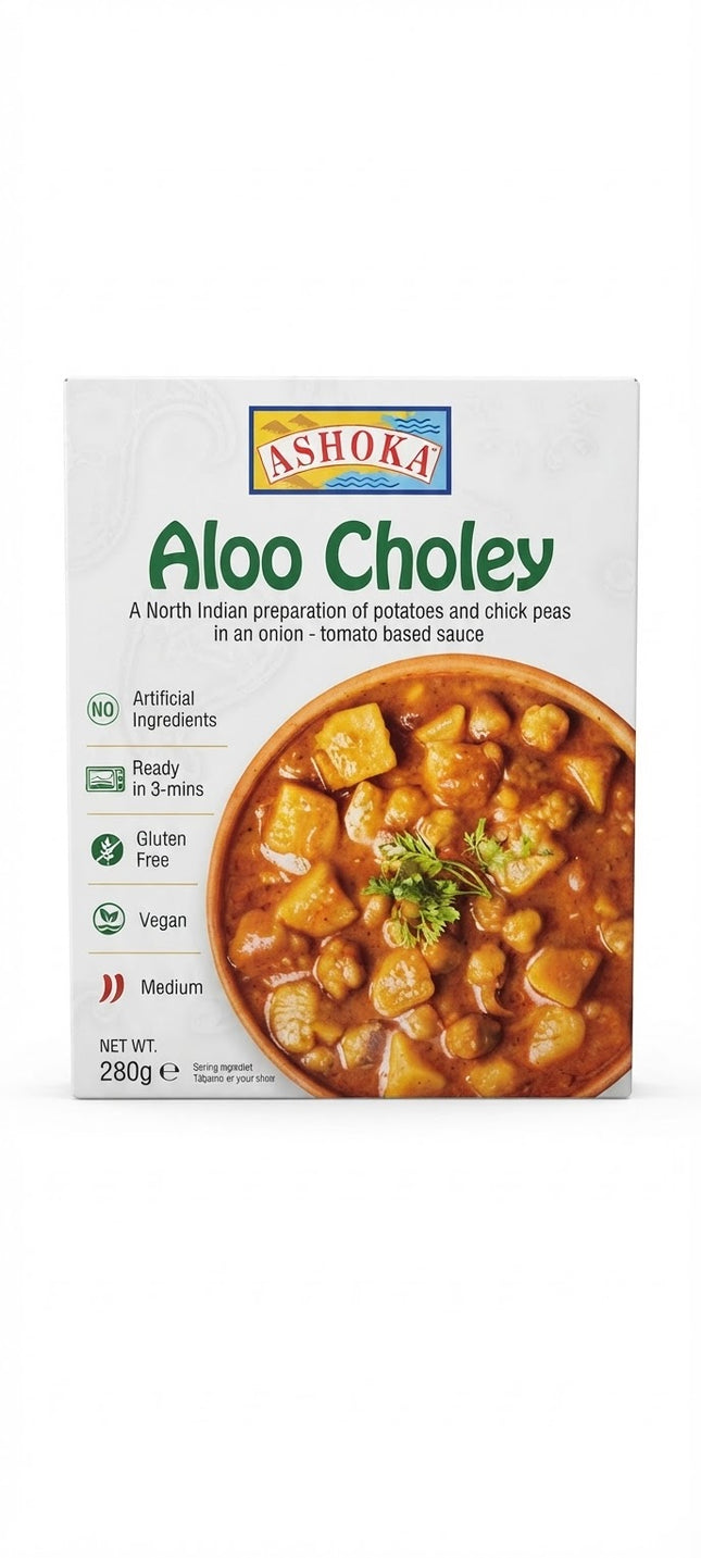 Ashoka Aloo Choley 280 g – Kartoffeln mit Kichererbsen