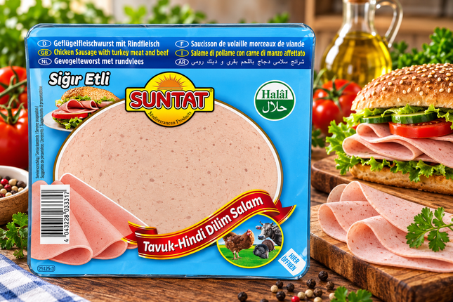 Suntat Tavuk Hindi Dilim Salam 200 g – Halal Geflügelsalami