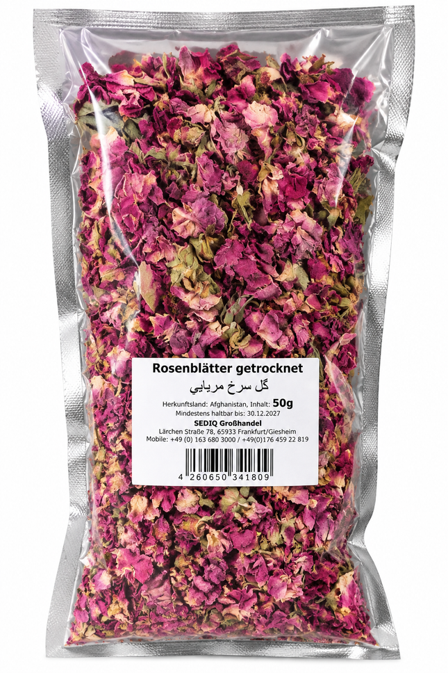 Getrocknete Rosenblätter (Dried Rose Petals) 50 g