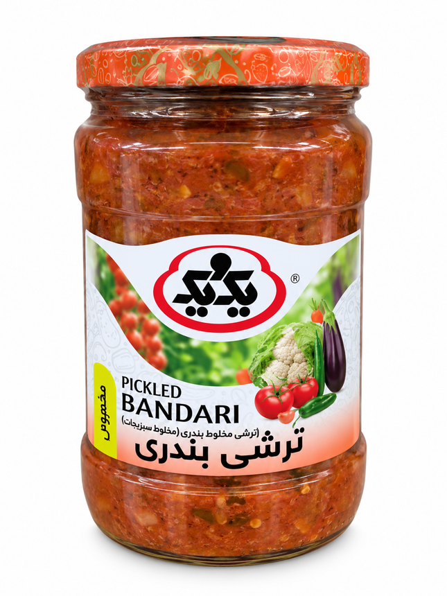 1&1 Bandari Pickle 640 g – Scharf eingelegtes Mischgemüse