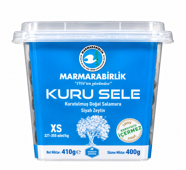 Marmarabirlik Kuru Sele 400 g – Schwarze Oliven mit Stein