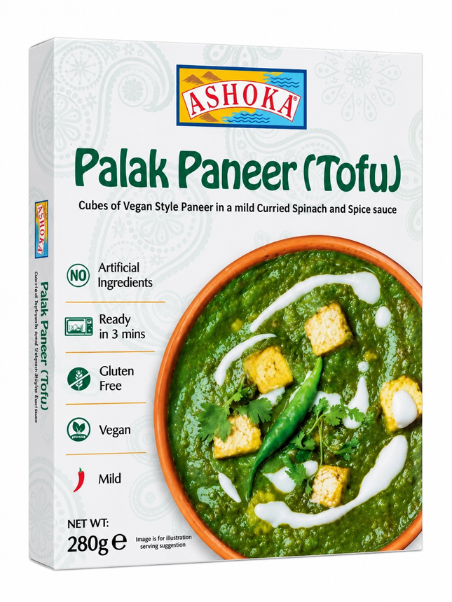 Ashoka Palak Paneer (Tofu) 280 g – Indisches Fertiggericht