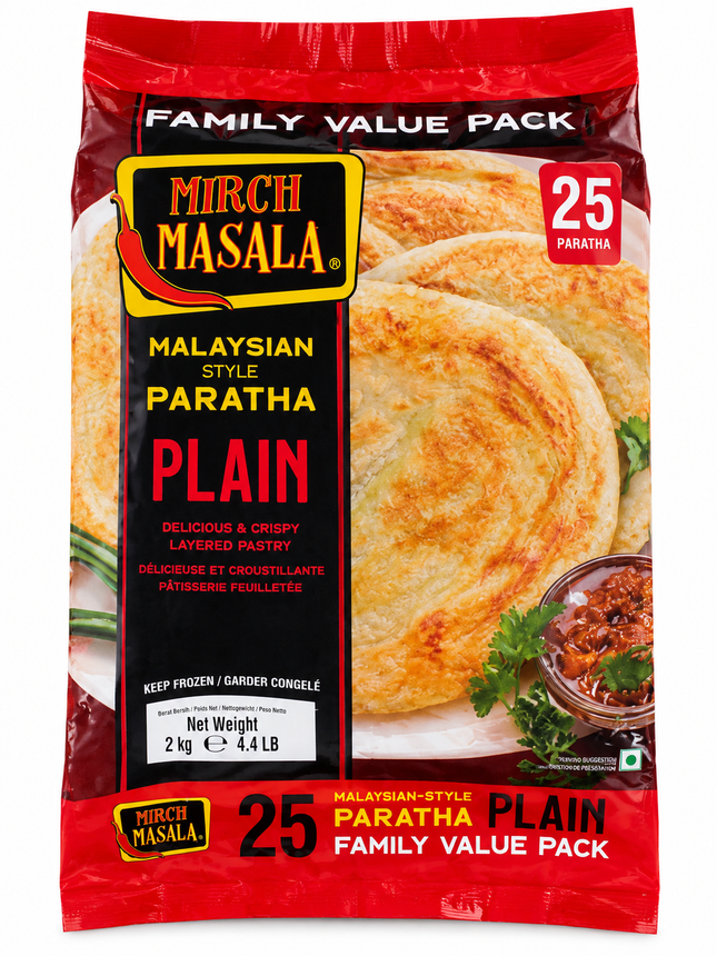 Mirch Masala Malaysian Paratha Plain 400 g – tiefgekühlt