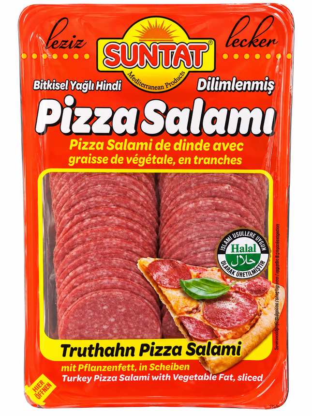 Suntat Pizza Salami Hindi 200 g – Halal Puten-Pizzasalami