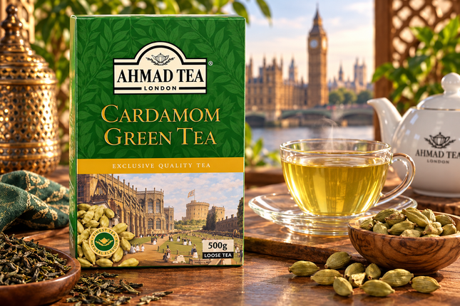 Ahmad Tea Cardamom Green Tea 500 g – Grüner Tee mit Kardamom