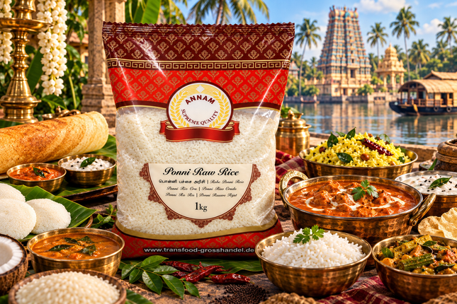 Annam Ponni Raw Rice 1 kg – Indischer Ponni Reis