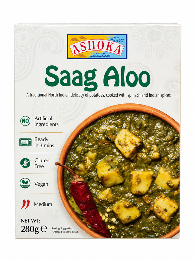 Ashoka Saag Aloo 280 g – Spinat mit Kartoffeln