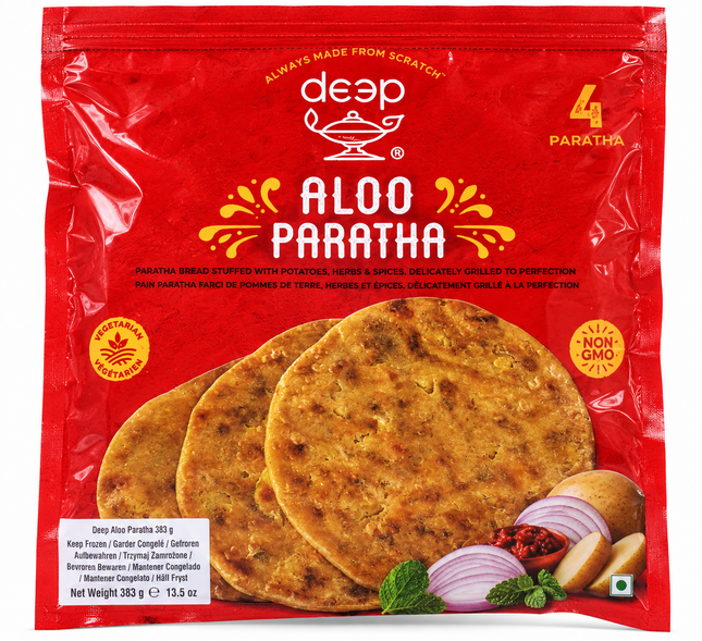 Deep Aloo Paratha 383 g – Indisches Fladenbrot mit Kartoffelfüllung