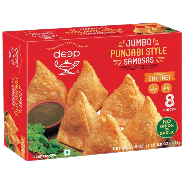 Deep Jumbo Punjabi Style Samosas 8 Pieces 648g