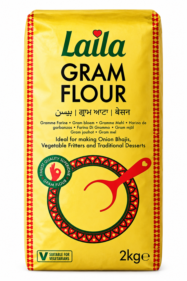Laila Gram Flour 2 kg – Kichererbsenmehl für Pakora & Bhajia