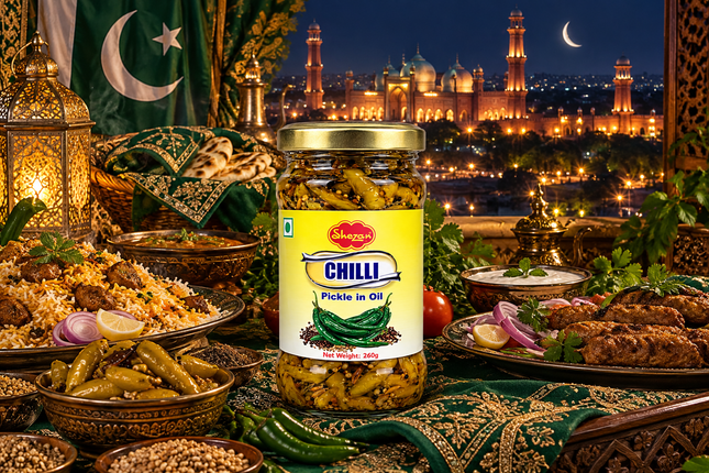 Shezan Chilli Pickle in Oil 260 g – Scharfes Chili Pickle in Öl