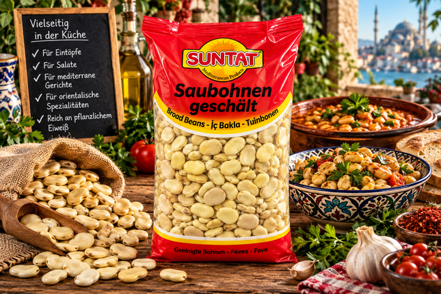 Suntat Saubohnen geschält 800g