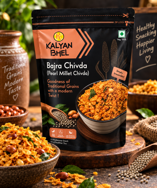 Kalyan Bhel Bajra Chivda 100 g – Knuspriger indischer Hirse-Snack