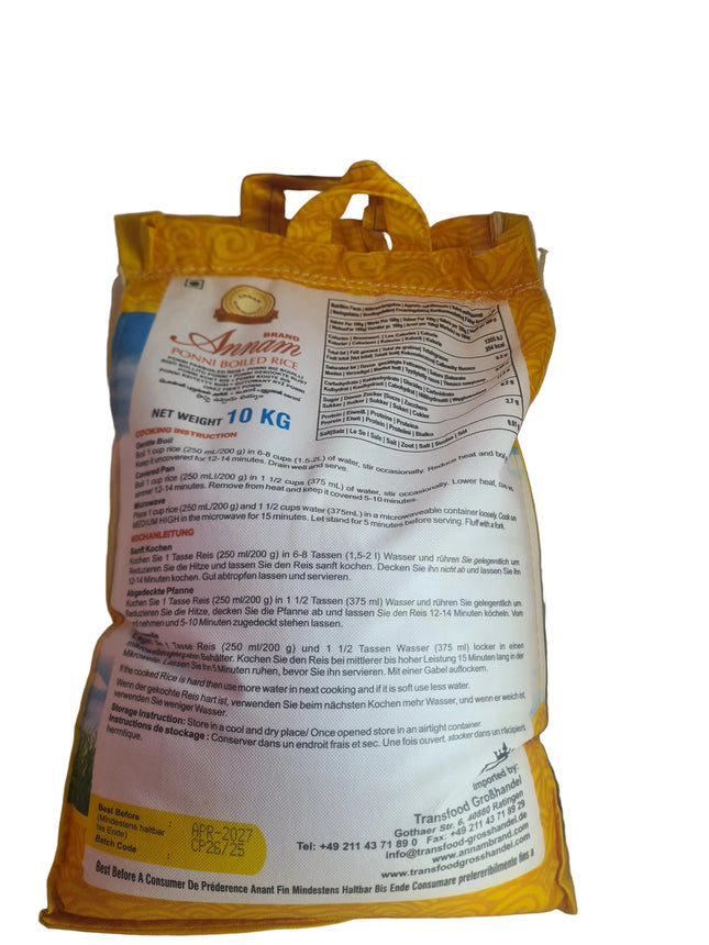 Annam Ponni Boiled Rice 10kg