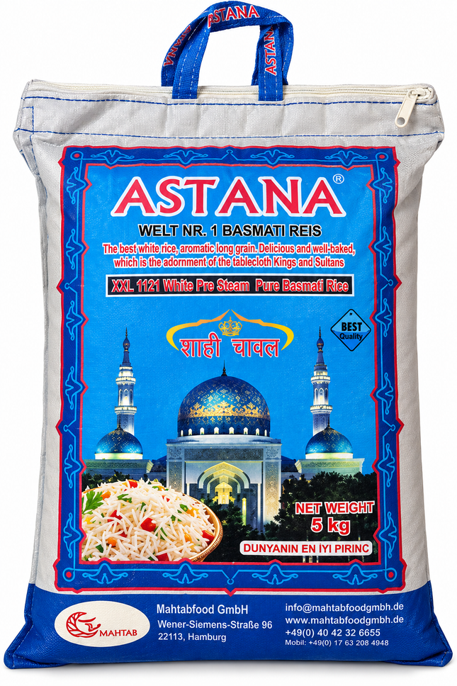 Titel Astana Welt Nr. 1 Basmati Reis 5 kg