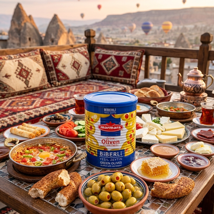 Marmara Grüne Oliven mit roter Paprika 800 g