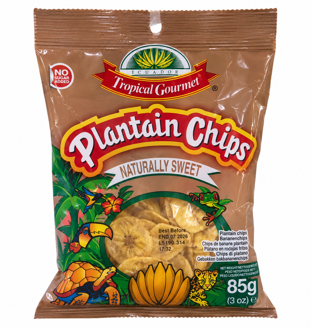 Plantain Chips Naturally Sweet 85 g – Süße Kochbananen Chips