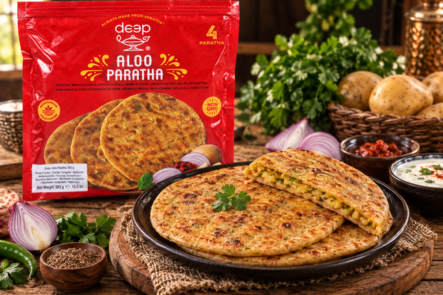 Deep Aloo Paratha 383 g – Indisches Fladenbrot mit Kartoffelfüllung