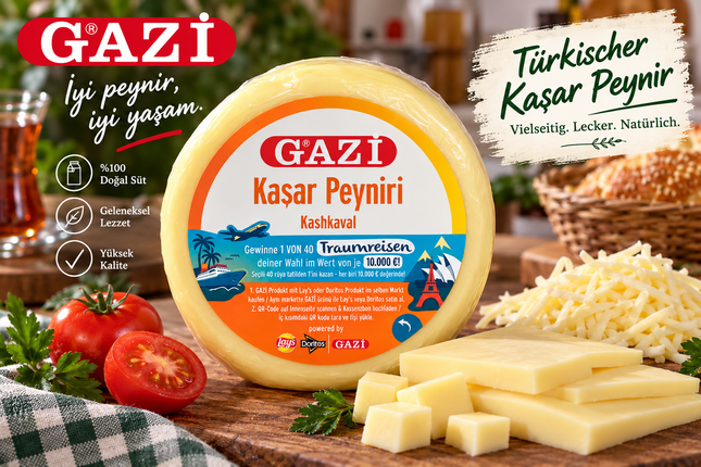 Gazi Kaşar Peynir – Türkischer Schnittkäse 400 g