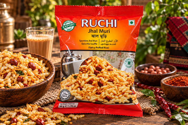 Ruchi Jhal Muri 50 g – Würziger indischer Snack