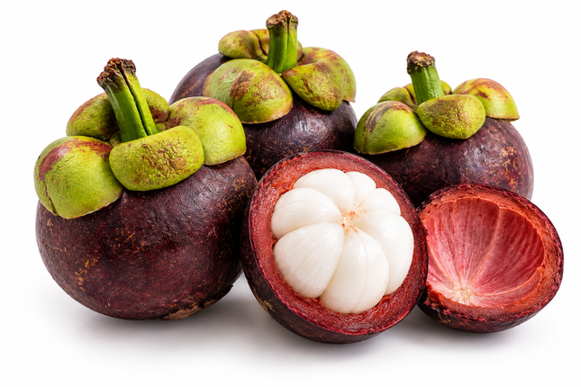 Frische Mangostan (Mangosteen / Mangostanfrucht) – verschiedene Größen