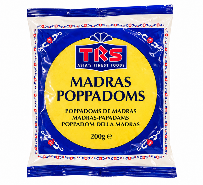 TRS Madras Poppadoms 200 g – Würzige indische Papadums