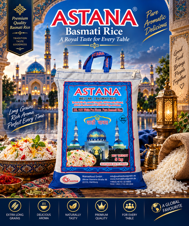Titel Astana Welt Nr. 1 Basmati Reis 5 kg