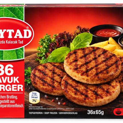 Köytad Tavuk Burger Halal 36 Stück 2,34 kg – tiefgekühlt