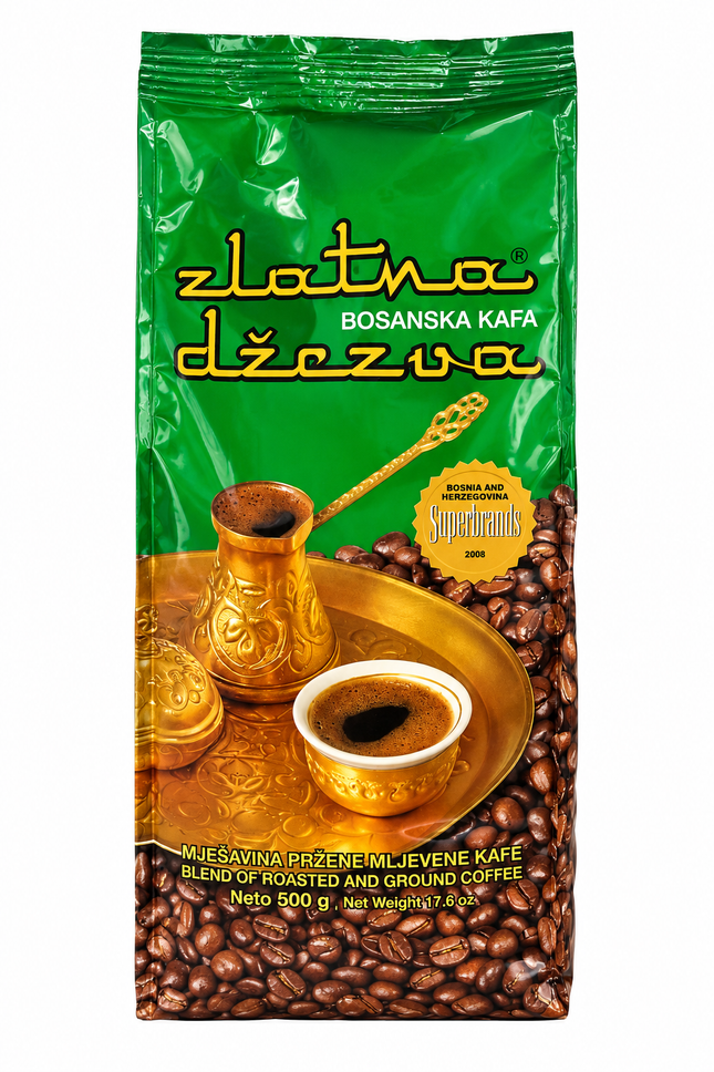 Zlatna Džezva Bosanska Kafa 500 g – Bosnischer Kaffee
