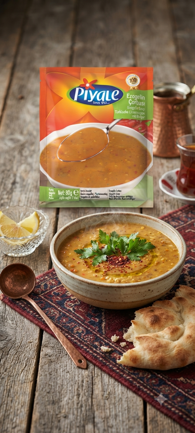 Piyale Linsensuppe mit Bulgur 80 g – Mercimek Çorbası