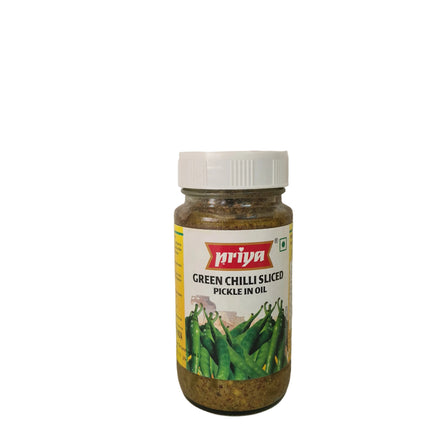 Priya Green Chilli Sliced Pickle i n Oil 300g