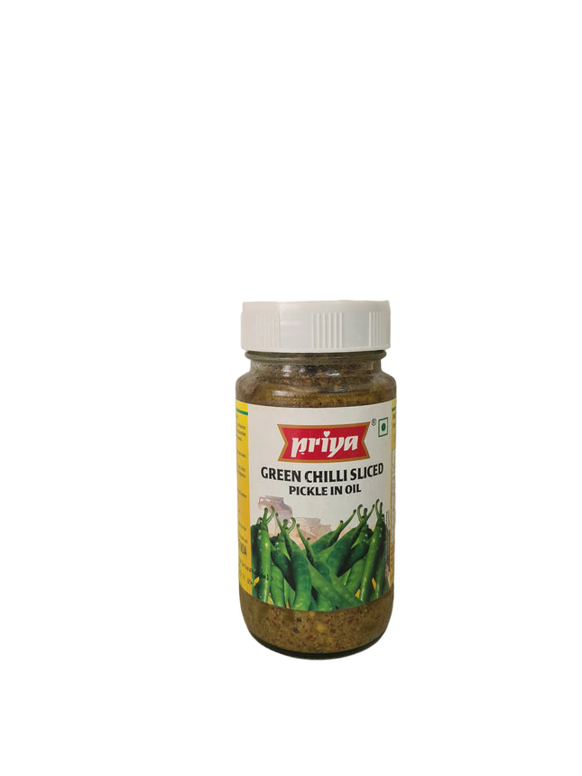 Priya Green Chilli Sliced Pickle i n Oil 300g