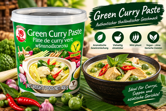 Grüne Currypaste (Green Curry Paste) 400 g – Asiatische Würzpaste