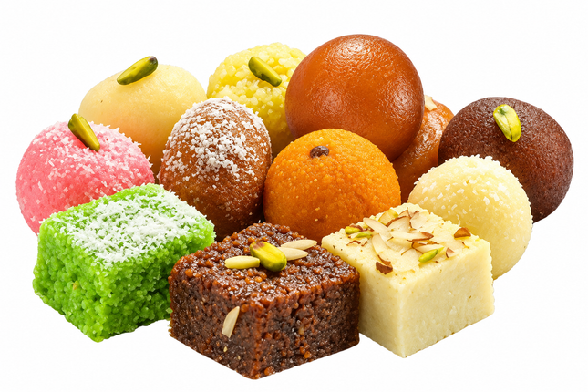 Indische Süßigkeiten Mix – frisch hergestellt 400 g