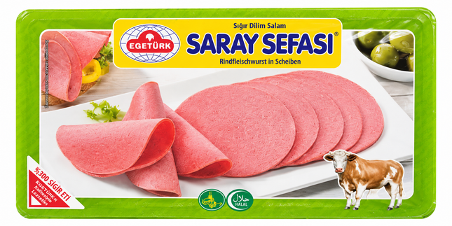 Egetürk Saray Sefası Sığır Dilim Salam 125 g – Halal Rindersalami